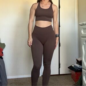 Women's Brown Workout Set